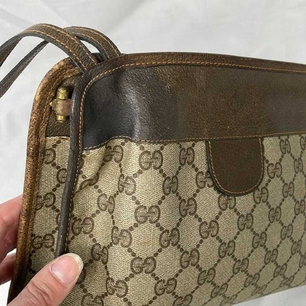 Vintage Gucci Monogram GG Supreme Canvas Leather … - image 6