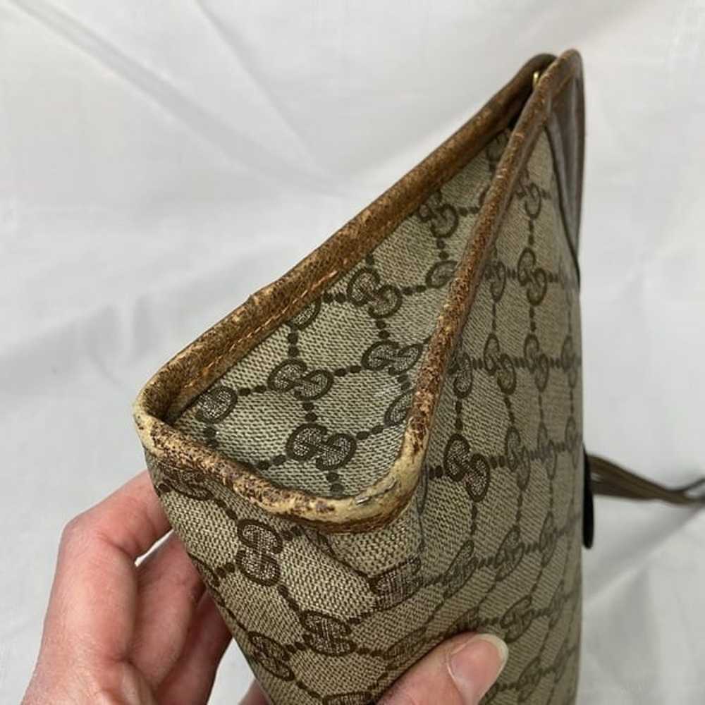 Vintage Gucci Monogram GG Supreme Canvas Leather … - image 9