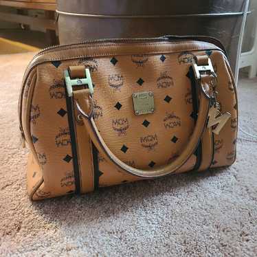 MCM Bag Vintage Visetos Cognac coated ca