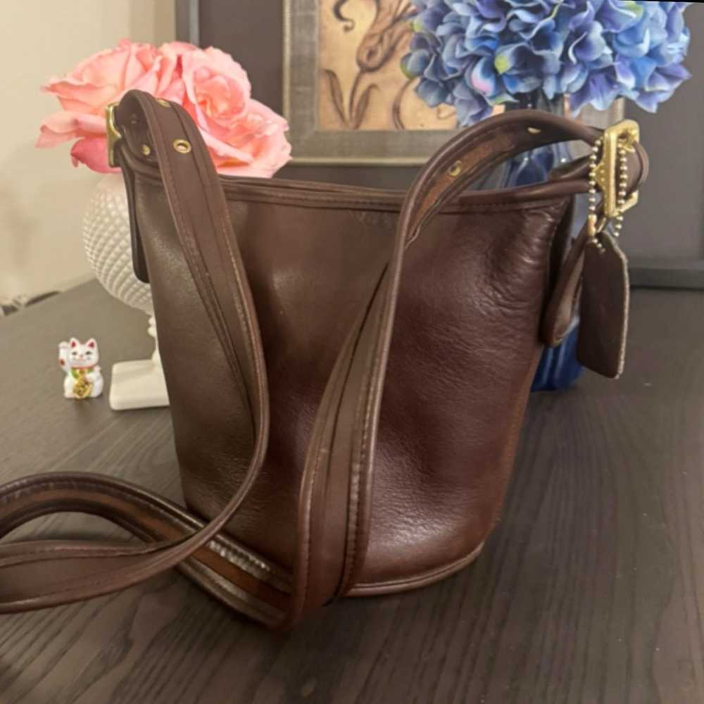 Vintage Coach Mahogany Maggie Duffle 9019 - image 2