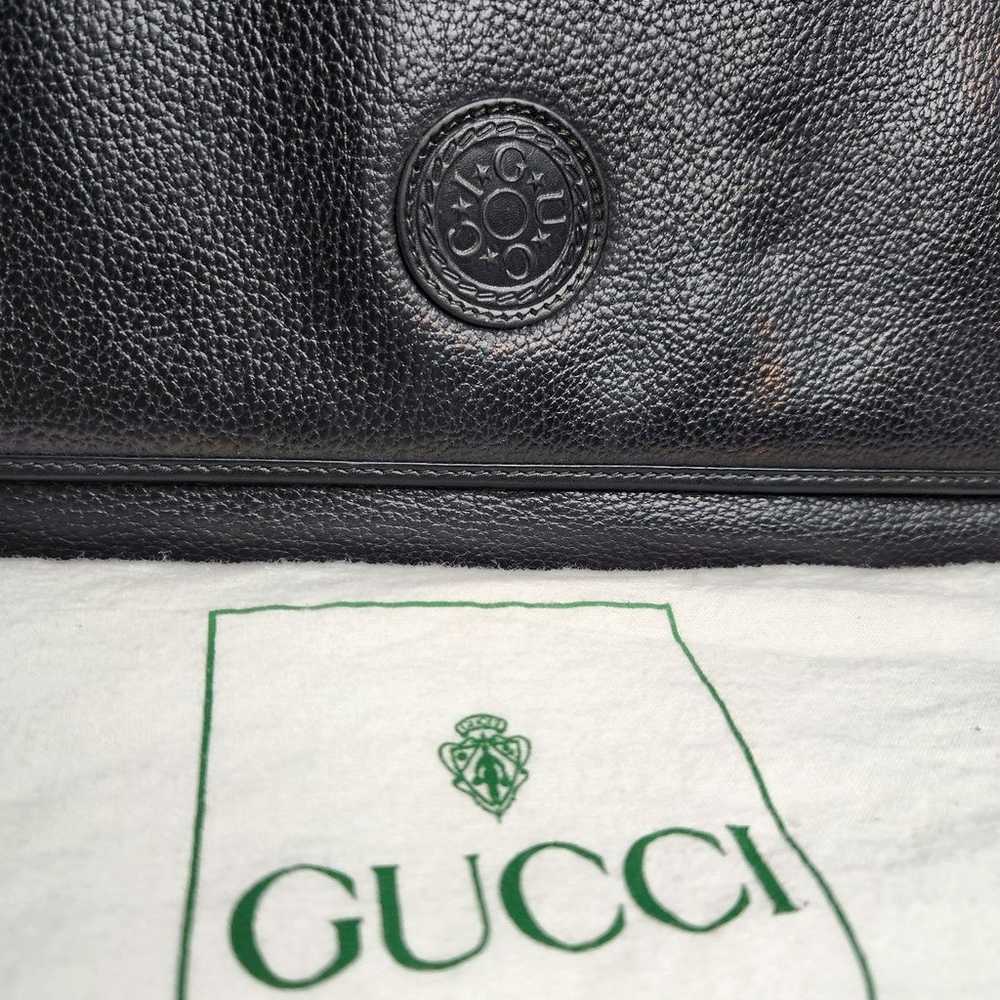 Vintage Gucci Crossbody black bag purse - image 2