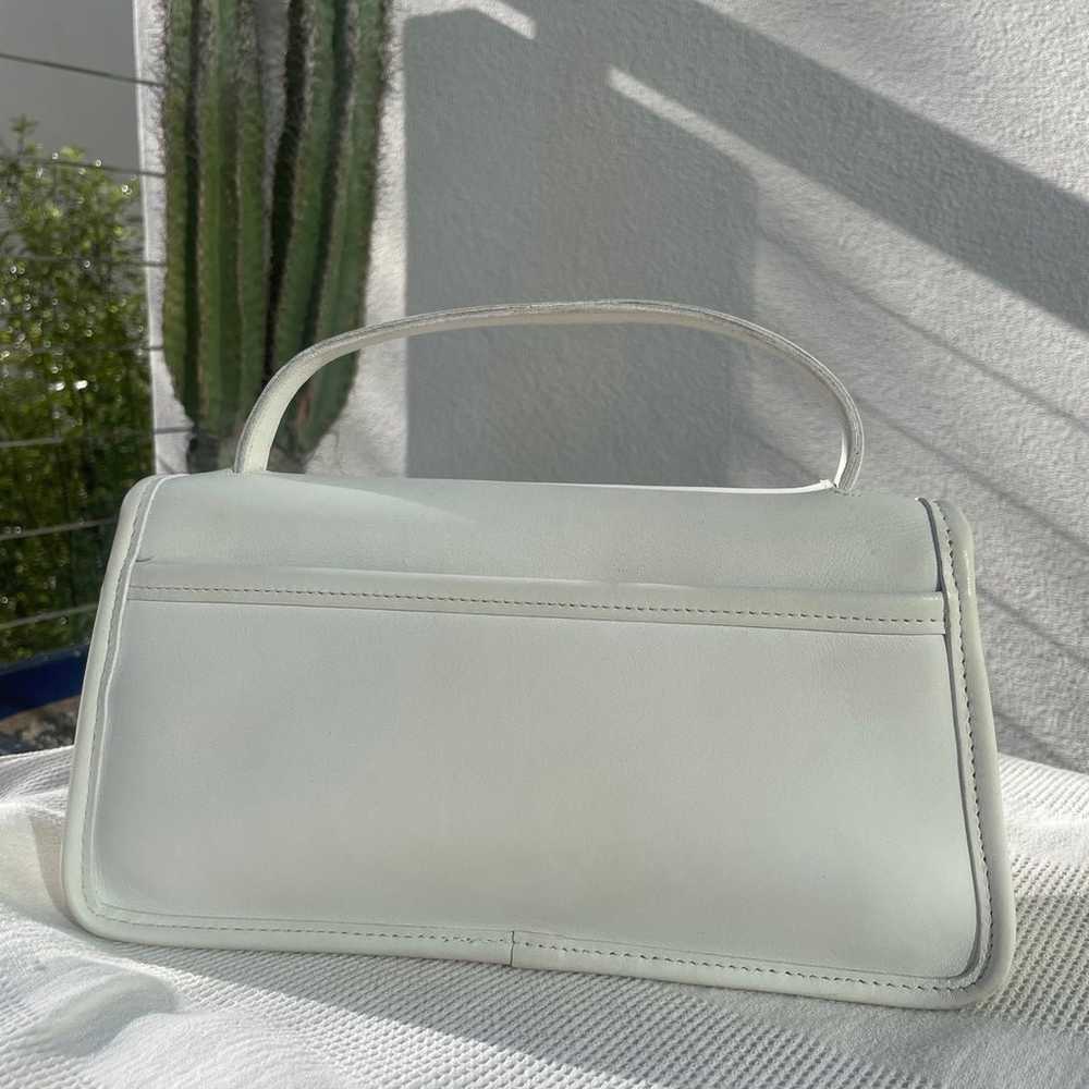 Rare Vintage Coach Geometric Clutch Bag in White … - image 5