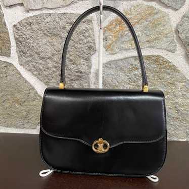 OLD CELINE Macadam Leather Handbag Black