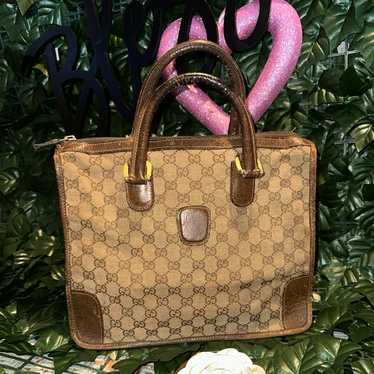 Gucci Brown Neo Vintage Soft GG Coated Canvas Tot… - image 1