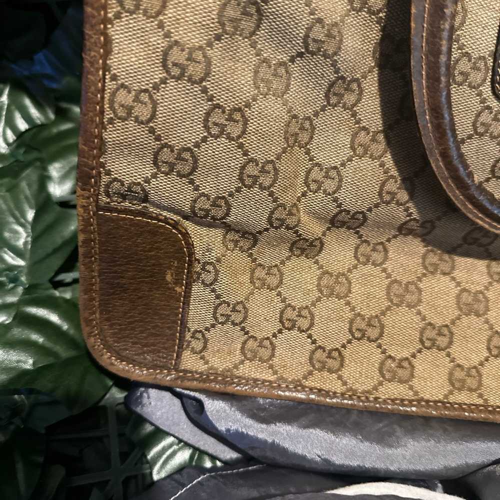 Gucci Brown Neo Vintage Soft GG Coated Canvas Tot… - image 6