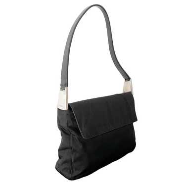 Prada black Tessuto nylon and leather flap should… - image 1