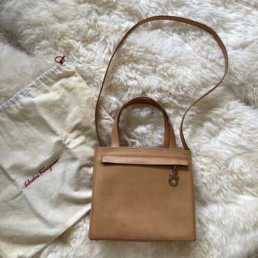 SALVATORE FERRAGAMO vintage handbag ladies camel … - image 1