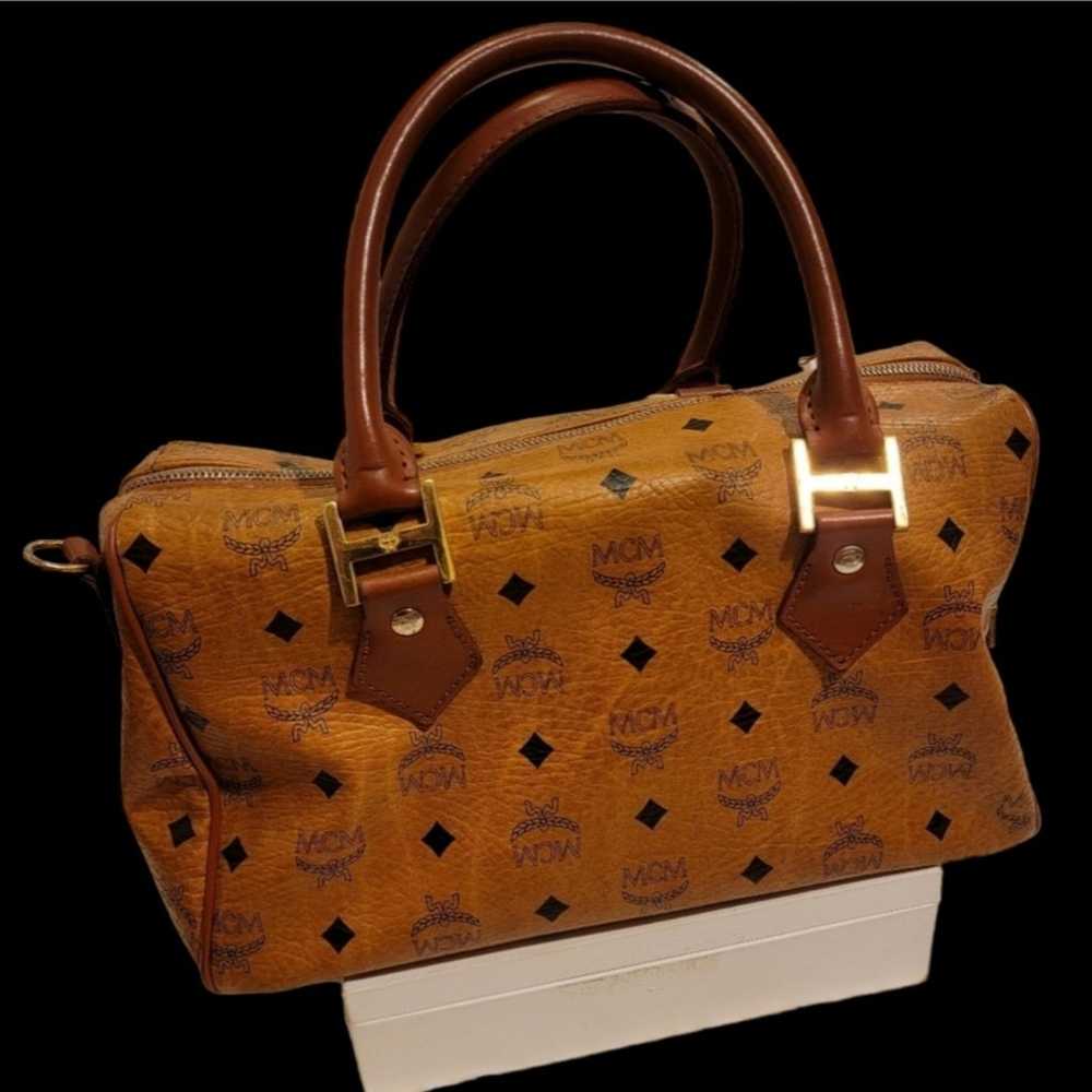 MCM Boston Vintage cognac monogram visetoes code:… - image 2