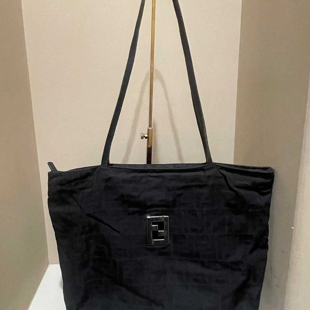 Fendi Black Monogram FF Zucca Shopper Tote Bag - image 1