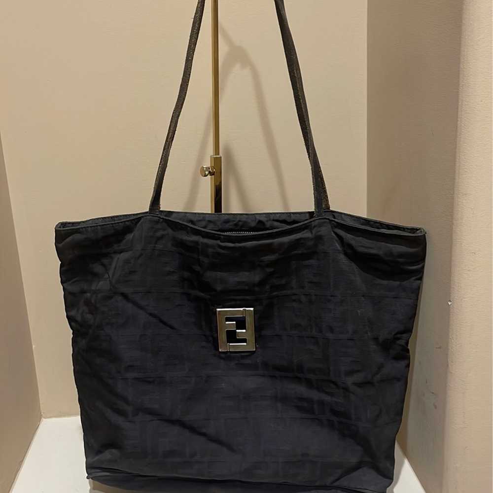 Fendi Black Monogram FF Zucca Shopper Tote Bag - image 2