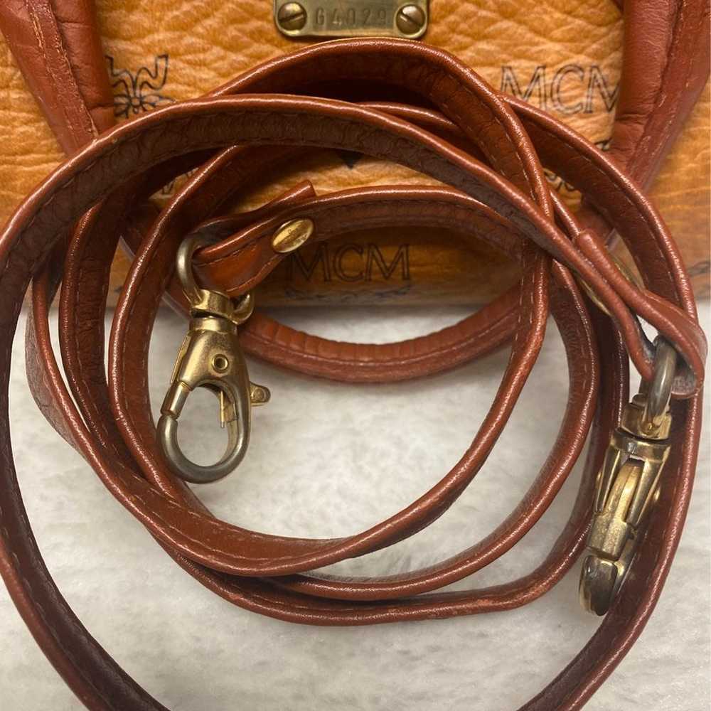 MCM Boston nano in cognac color - image 10