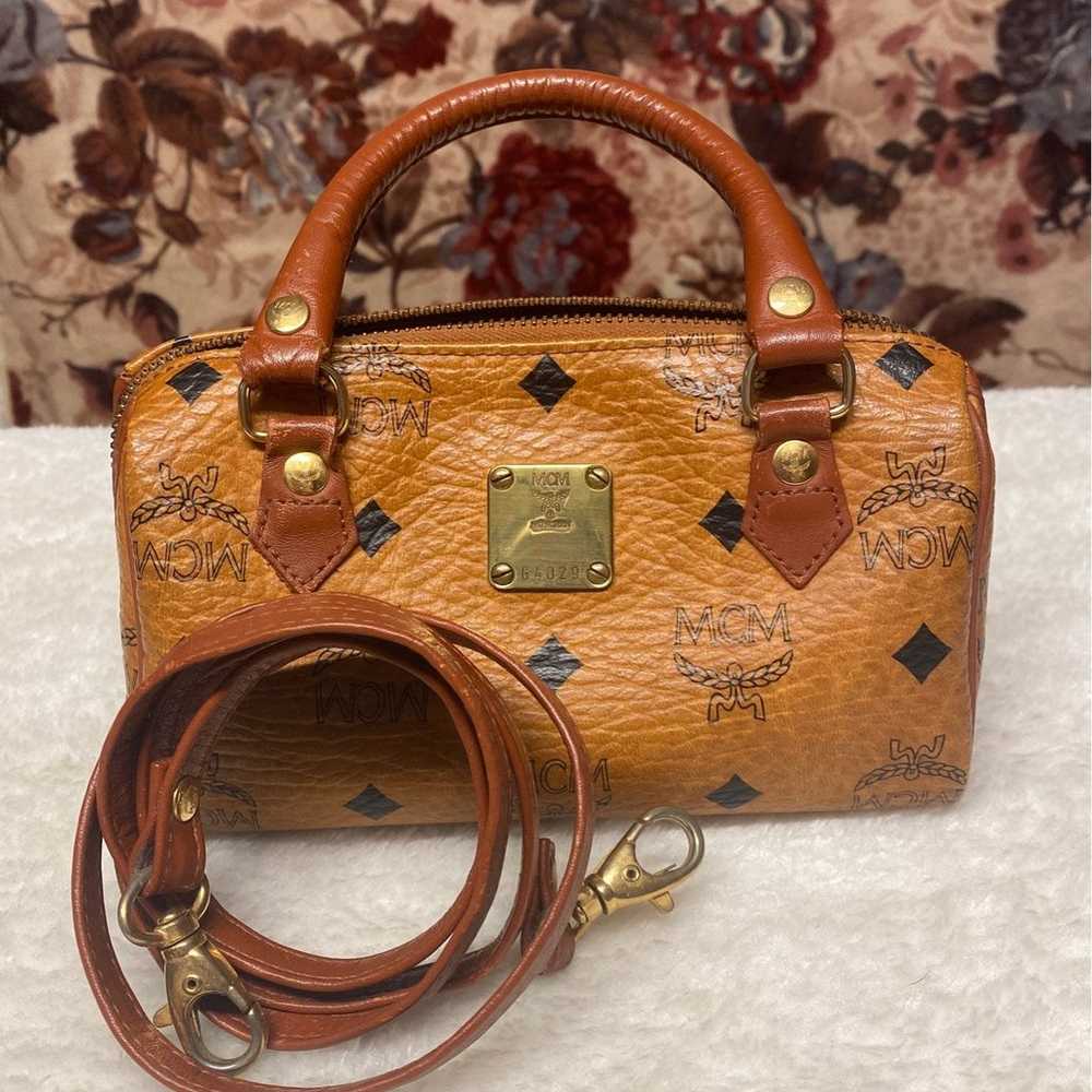 MCM Boston nano in cognac color - image 1