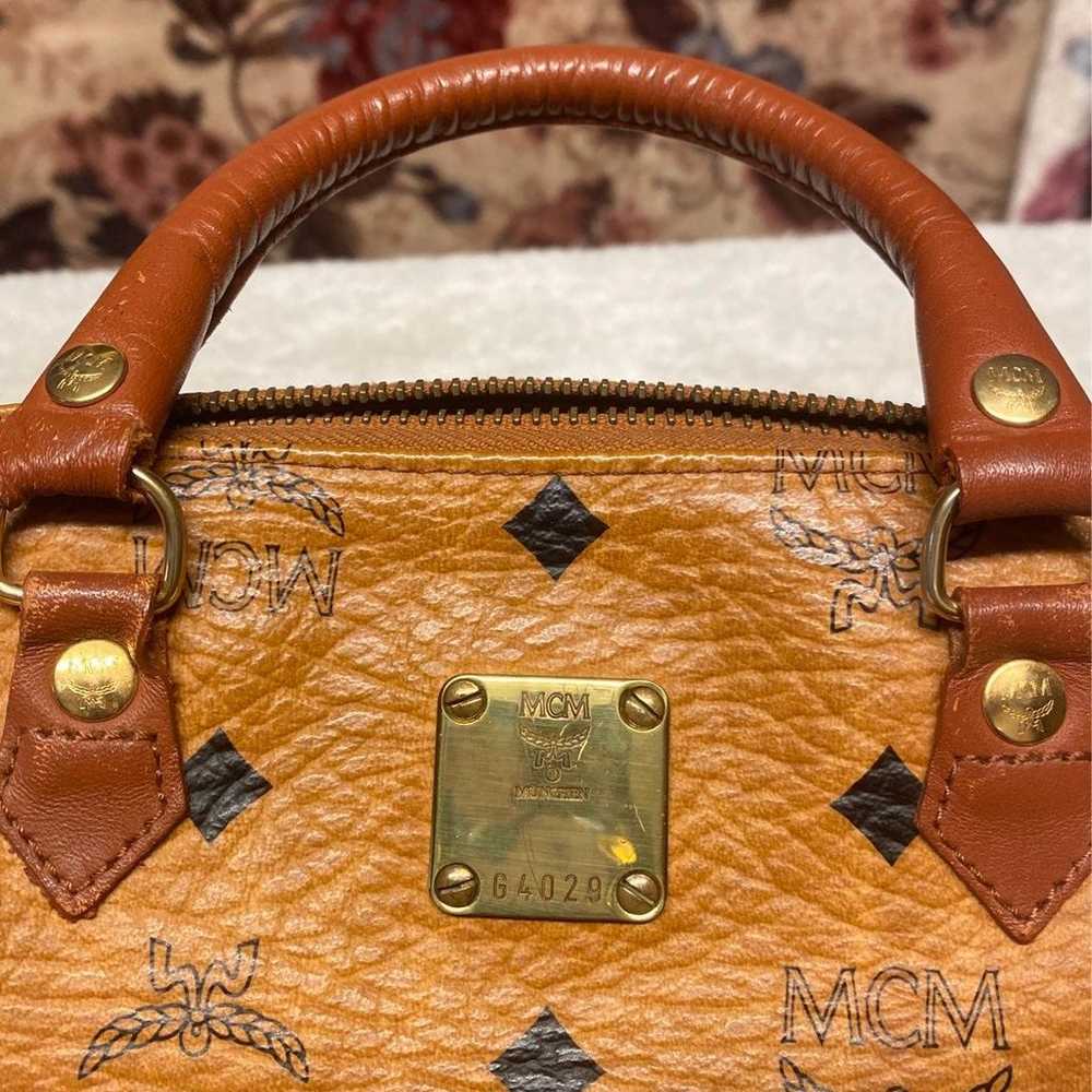 MCM Boston nano in cognac color - image 3