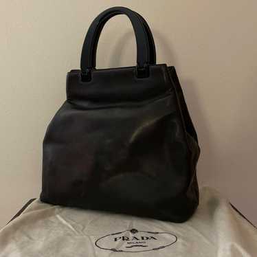 PRADA NAPA LEATHER BLACK TOTE - image 1