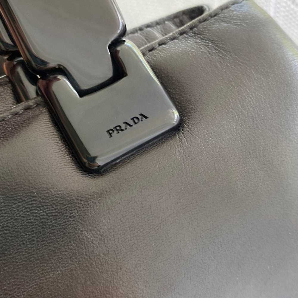 PRADA NAPA LEATHER BLACK TOTE - image 6