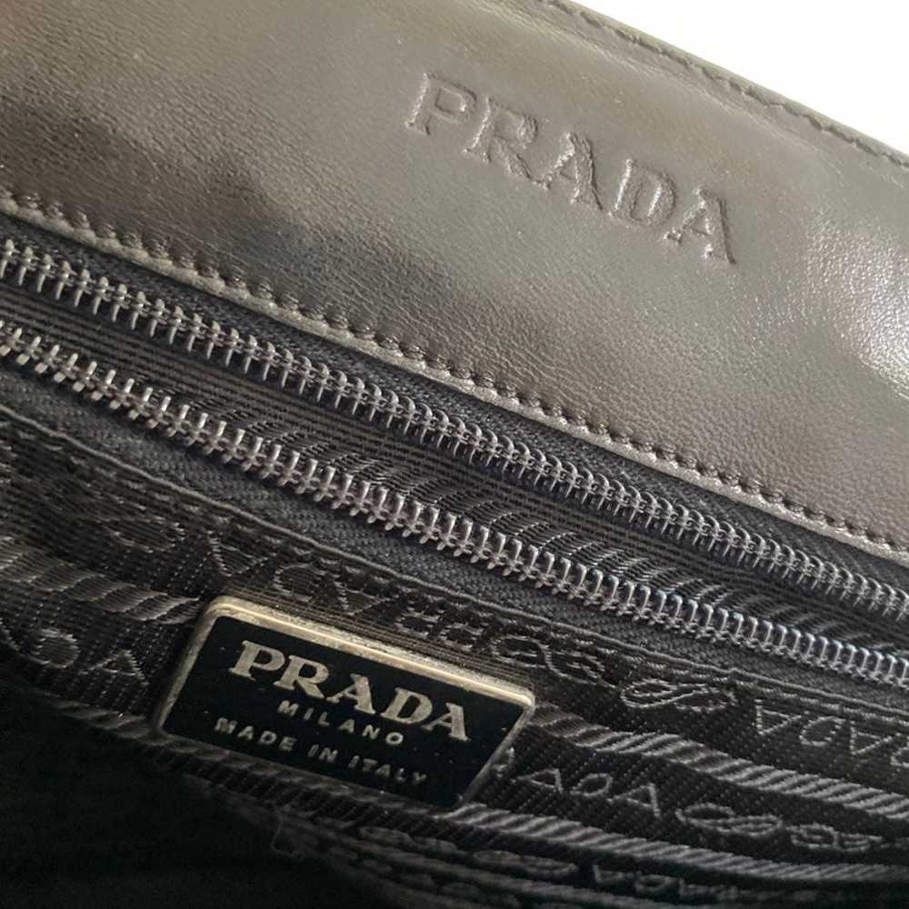 PRADA NAPA LEATHER BLACK TOTE - image 8