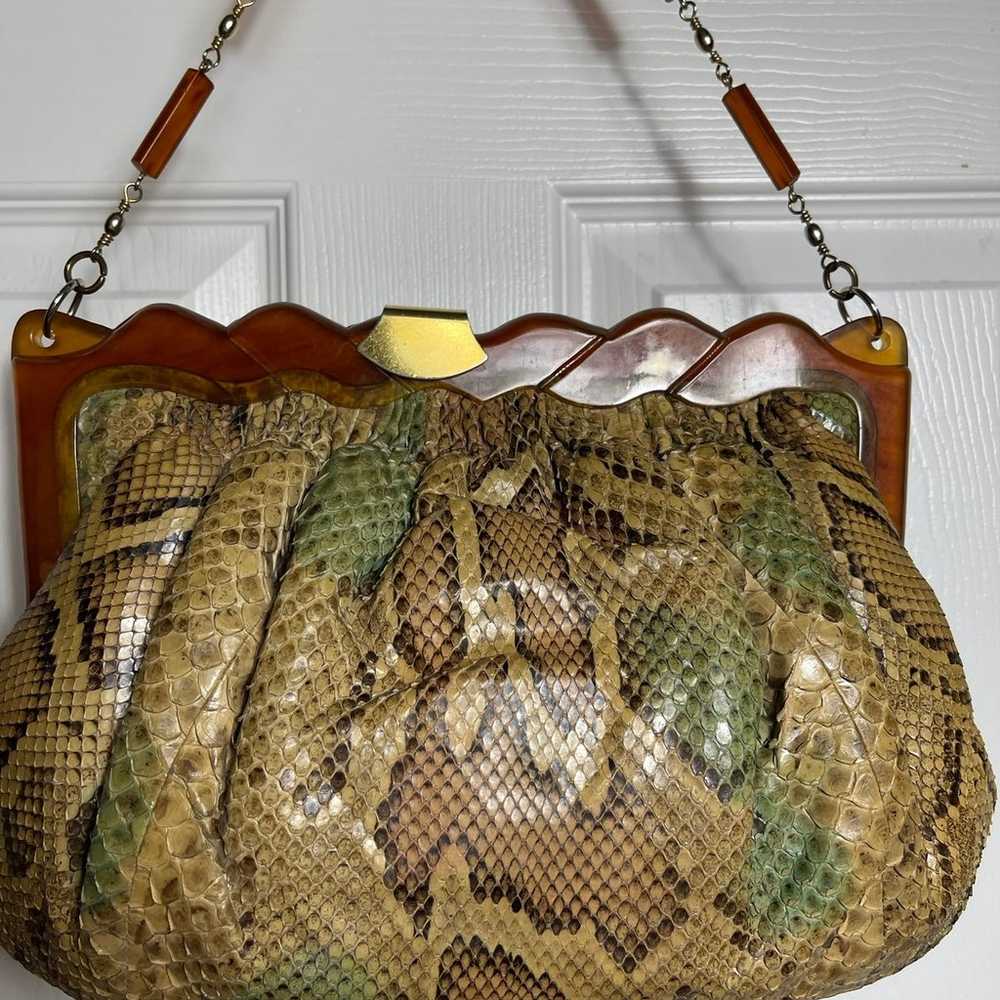 Vintage Colombetti Milano  Made in Italy Python s… - image 2