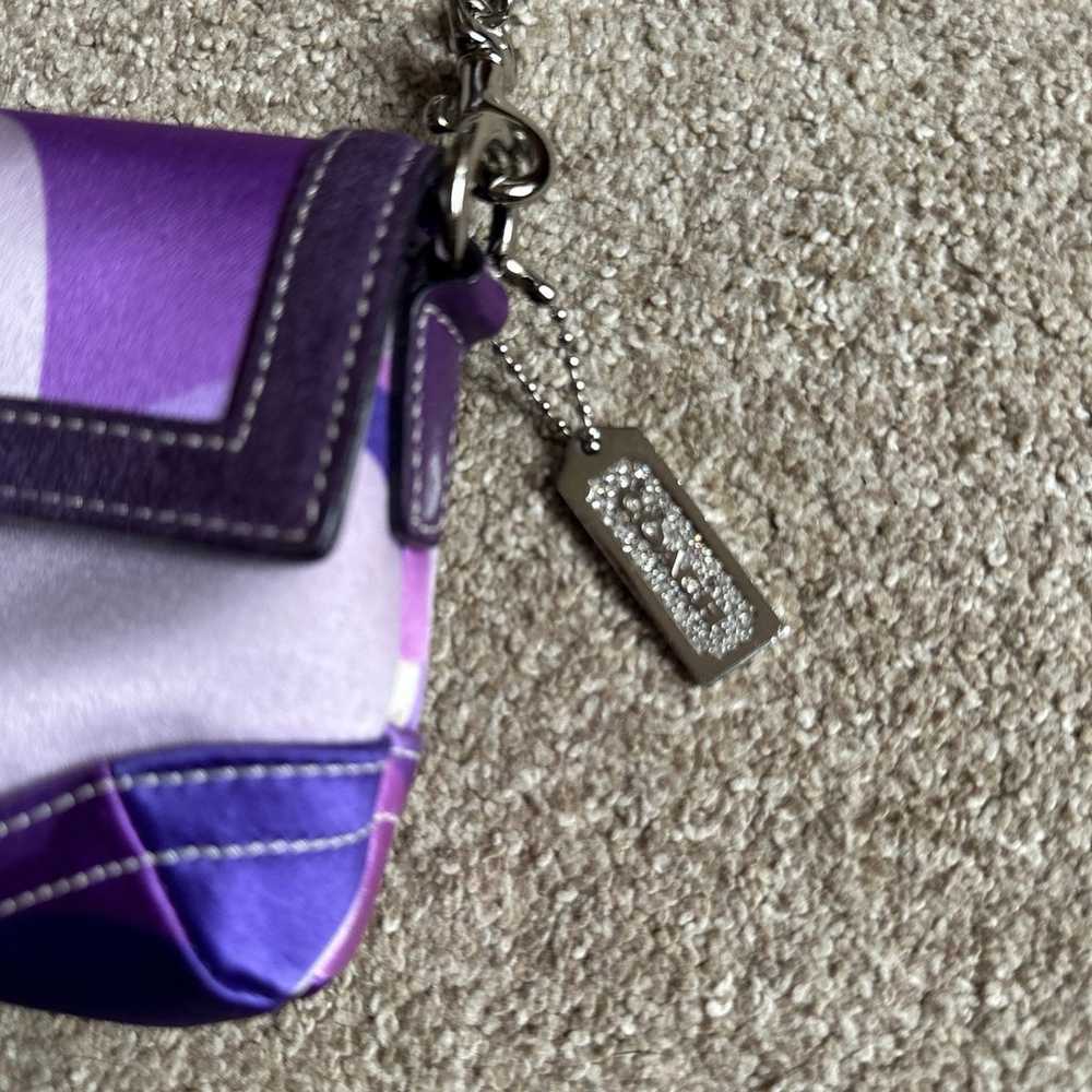 Coach limited purple rhinestone shoulder bag - image 2