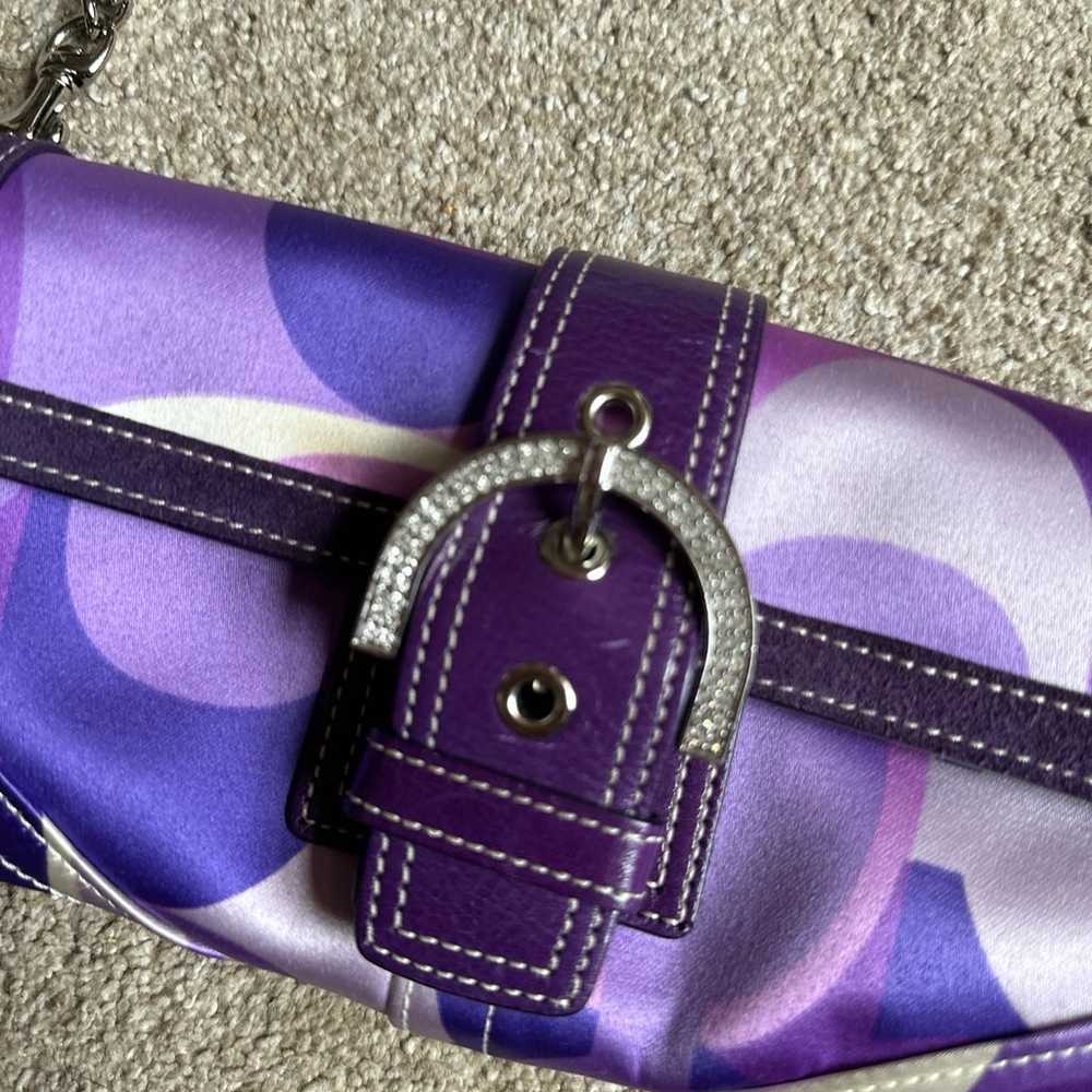 Coach limited purple rhinestone shoulder bag - image 3