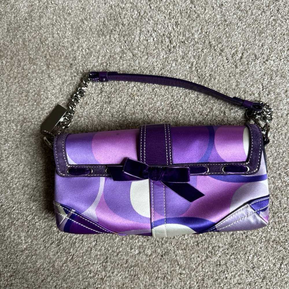 Coach limited purple rhinestone shoulder bag - image 4