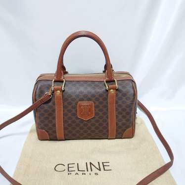 CELINE Macadam pattern 2way mini handbag