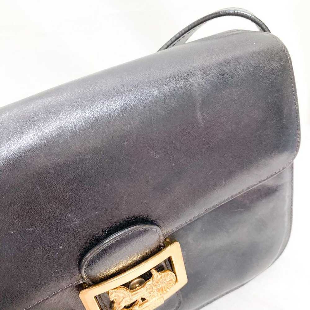 Rare Celine leather shoulder bag with carriage ha… - image 6