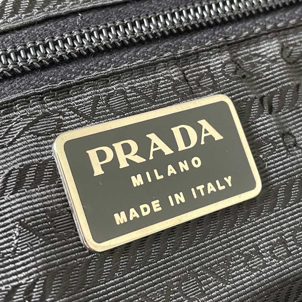 Prada black jersey fabric and leather satchel sho… - image 10