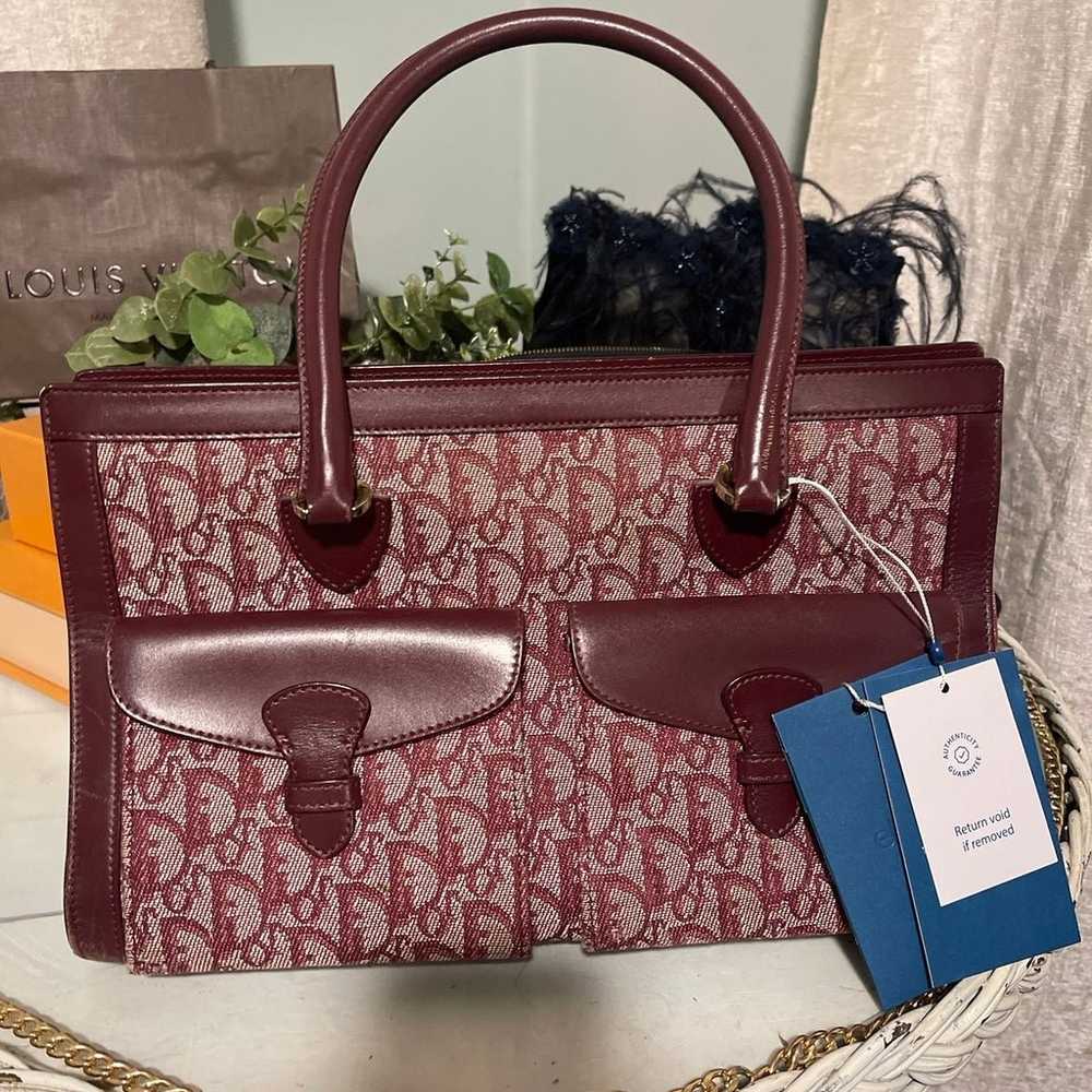 Gorgeous Dior Trotter Bordeaux Handbag RARE and a… - image 1