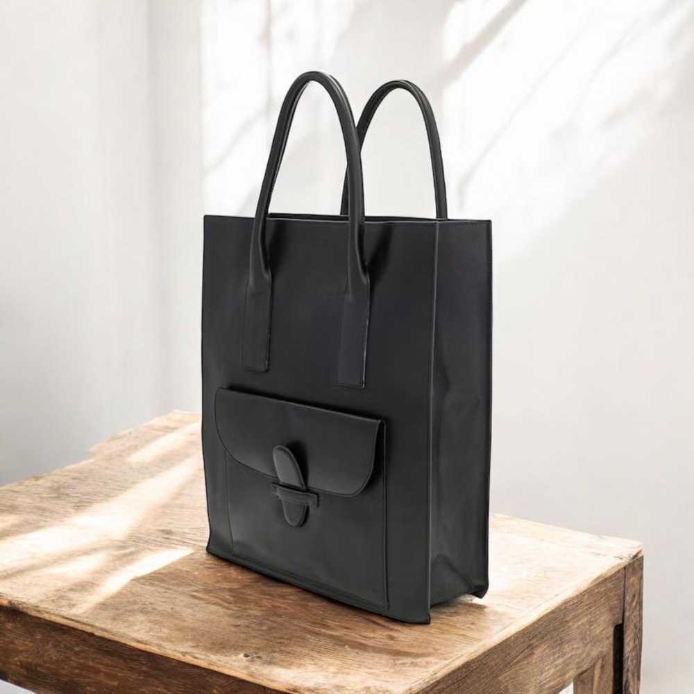 Rare CELINE Celine square leather tote bag. - image 2