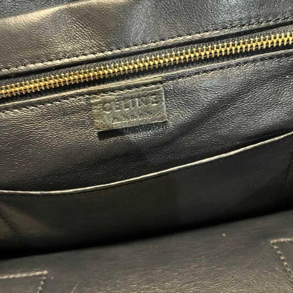 Rare CELINE Celine square leather tote bag. - image 8