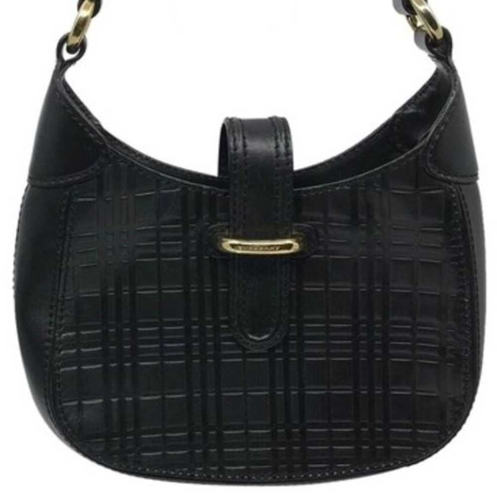 BURBERRY Black Vintage Leather Handbag - image 1