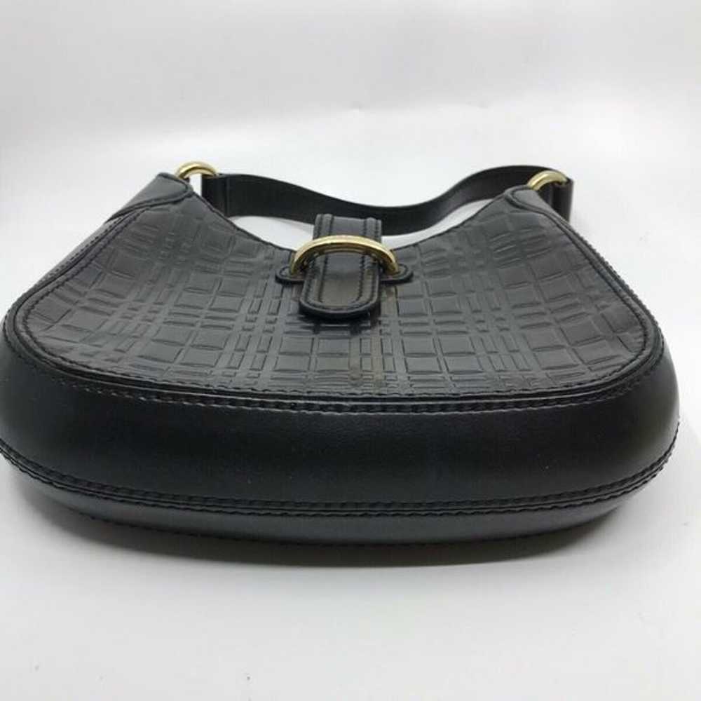 BURBERRY Black Vintage Leather Handbag - image 4