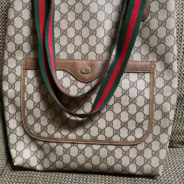 GUCCI WEB SHERRY LINE TOTE SHOULDER