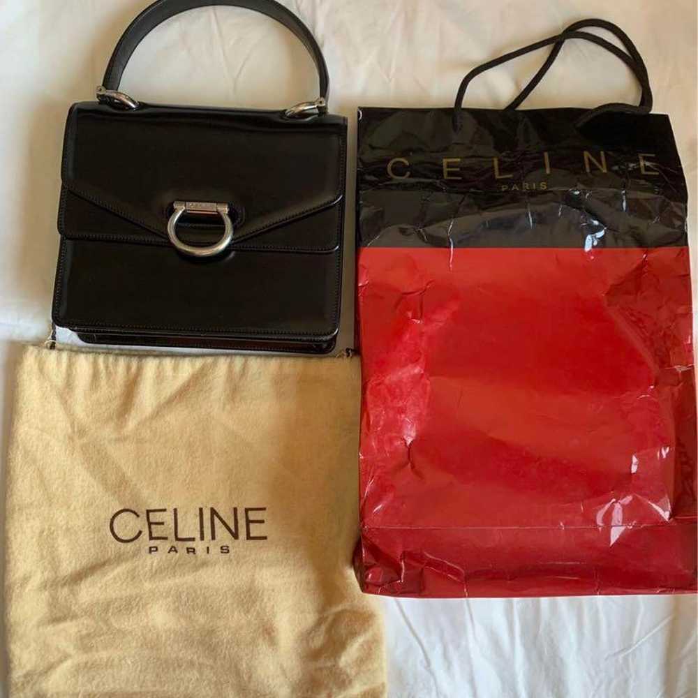 Celine Logo Gold Hardware Calf Leather Mini Handb… - image 2