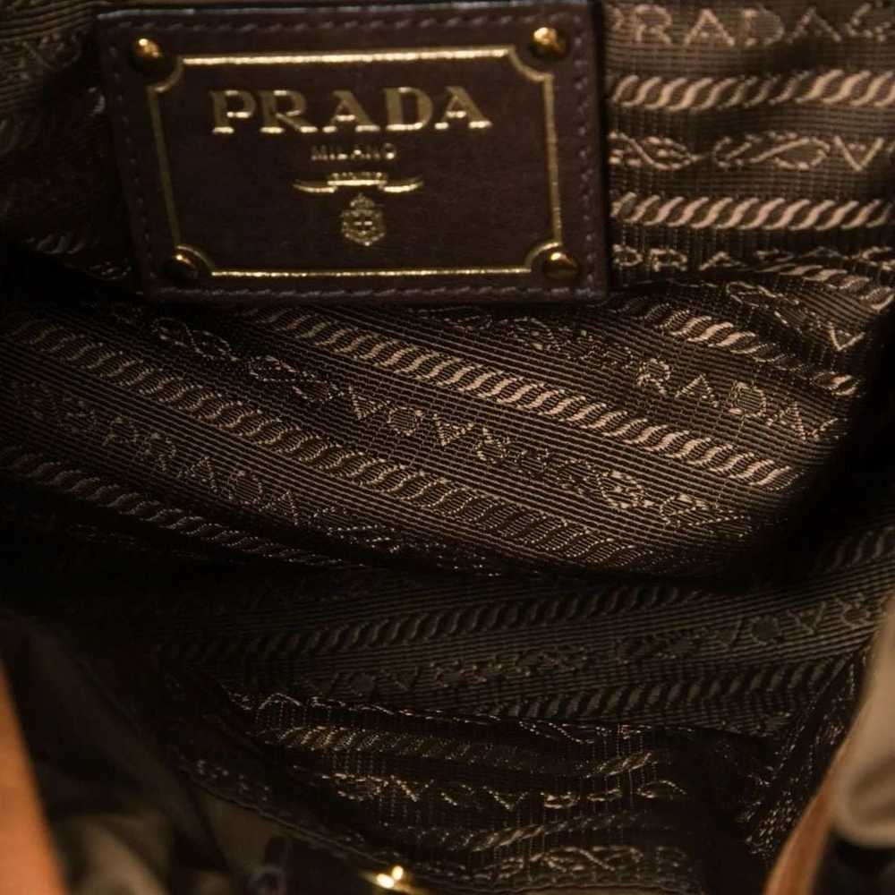 Prada Vintage Tessuto Drawstring Logo Nylon Leath… - image 10