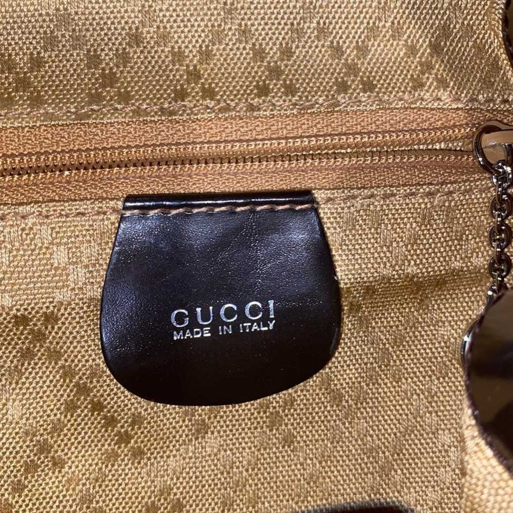 Brown Gucci Bamboo Nylon Backpack Small - image 11