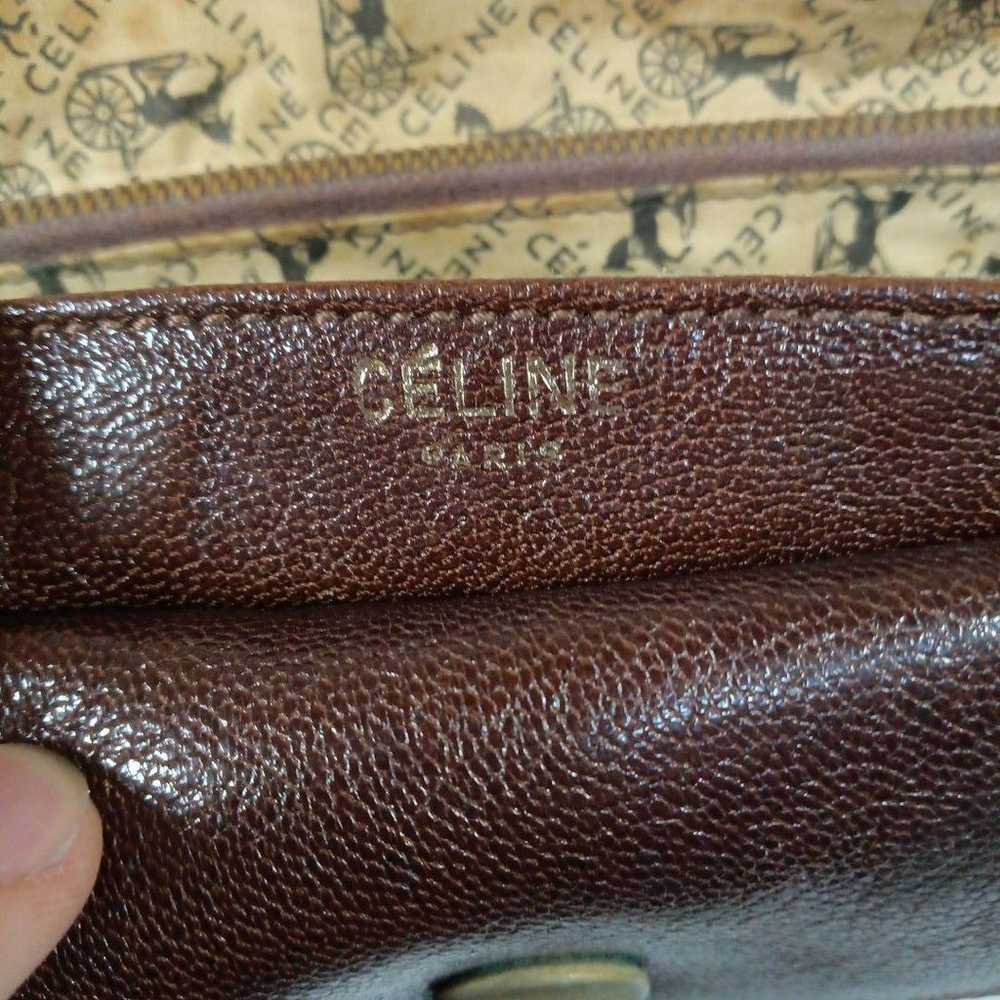 H6 Excellent Condition Old Celine Shoulder Bag Ha… - image 11