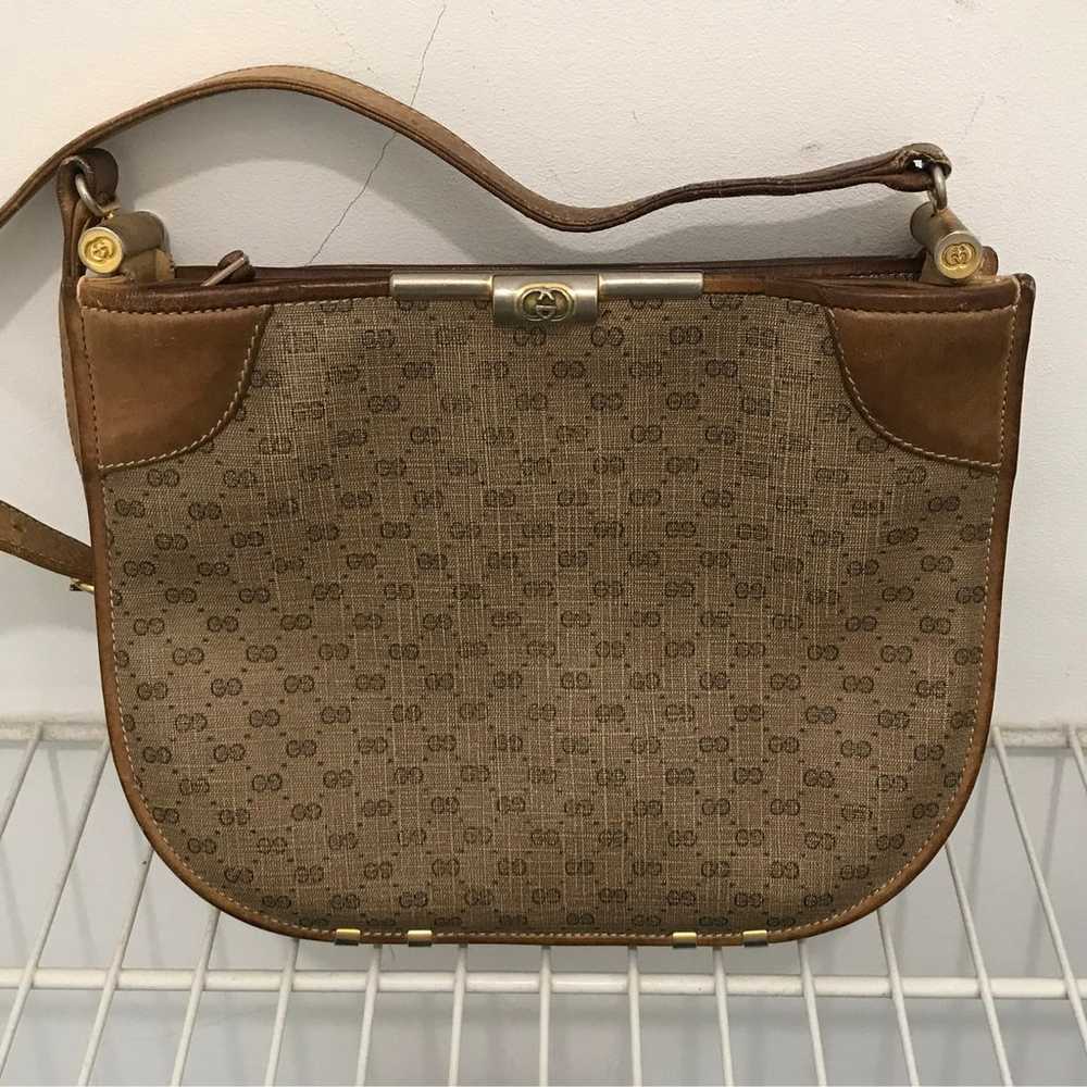 Gucci vintage cross body honey caramel handbag - image 2