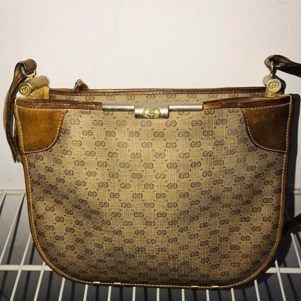 Gucci vintage cross body honey caramel handbag - image 8