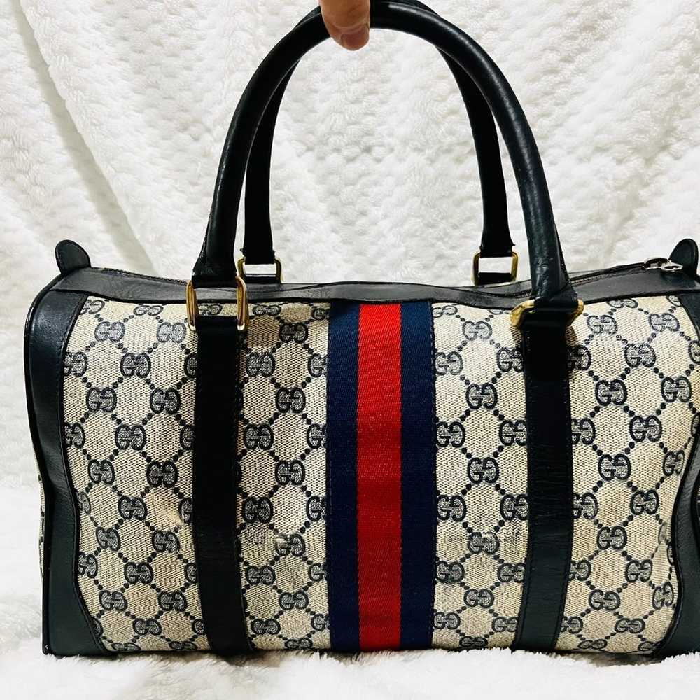 GUCCI Vintage Sherry Line Boston Bag handbag - image 1