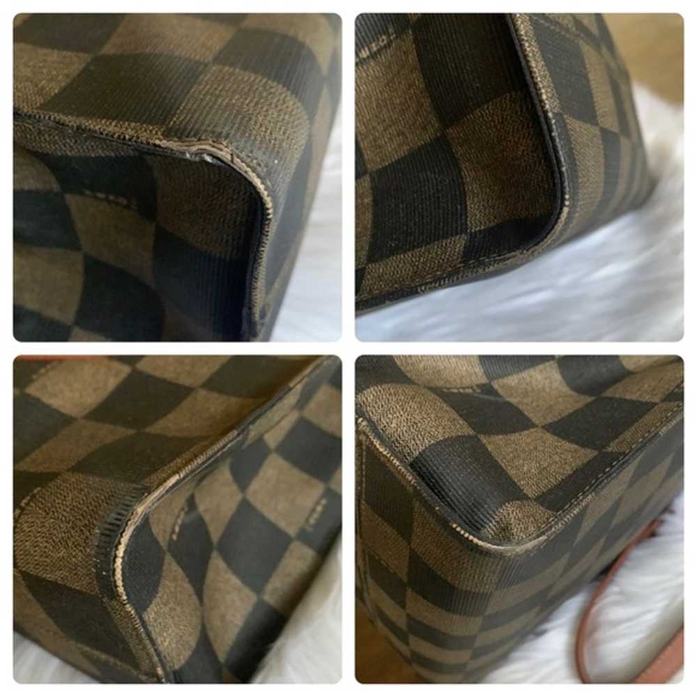 Fendi Vintage Checkered Pequin Shoulder tote - image 5