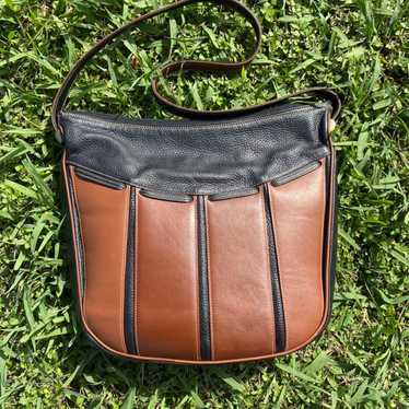 Vintage Gucci Leather Shoulder Bag | Brown & Black - image 1