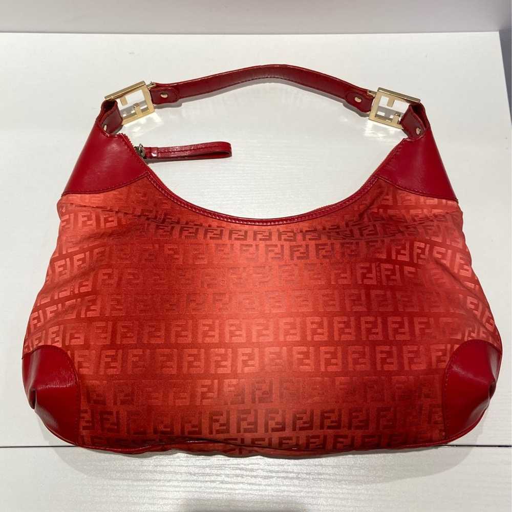 Vintage Fendi Zucchino Hobo Bag Red Gradient - image 2