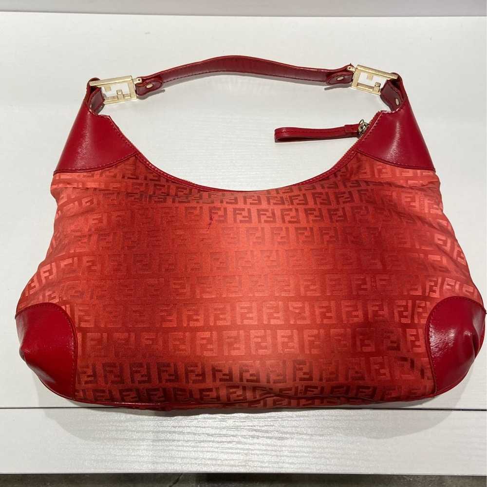 Vintage Fendi Zucchino Hobo Bag Red Gradient - image 3