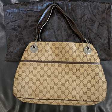 Original Gucci deals Canvas Eclipse Zip Tote