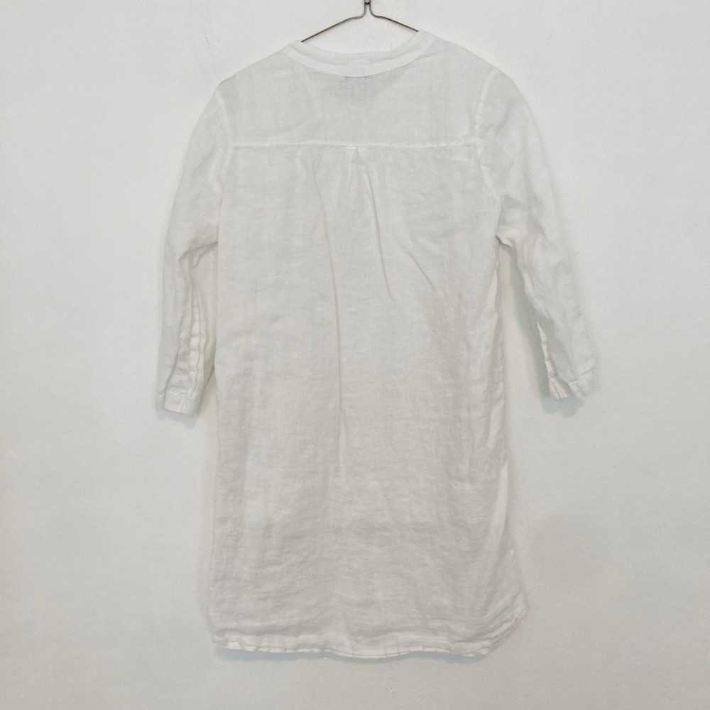 Rosemarine Shirt Womens Size Small White Linen Bu… - image 2