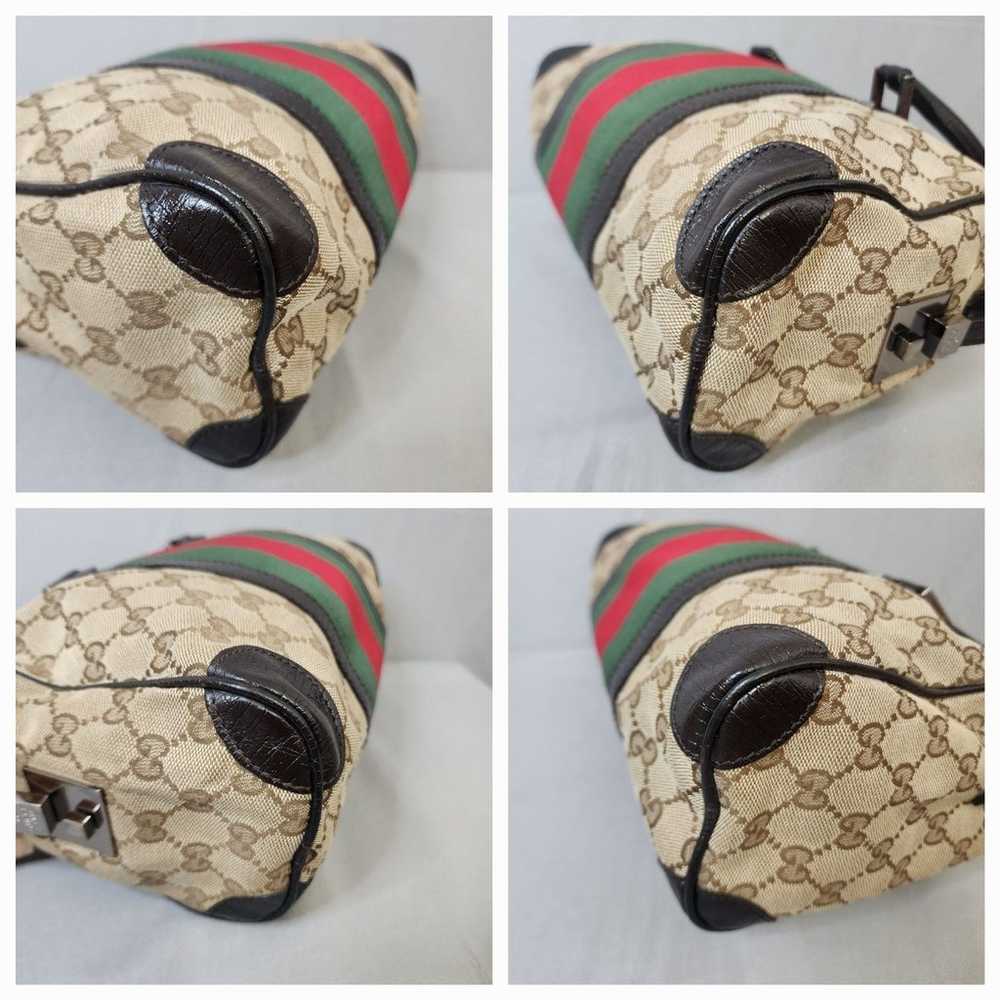 GUCCI GG Canvas Vintage Web Boston Bag - image 12