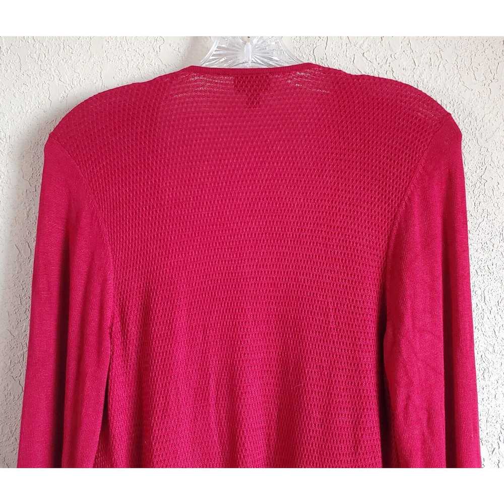 TORRID 1 Women 12 14 Cardigan Sweater Red Waterfa… - image 6