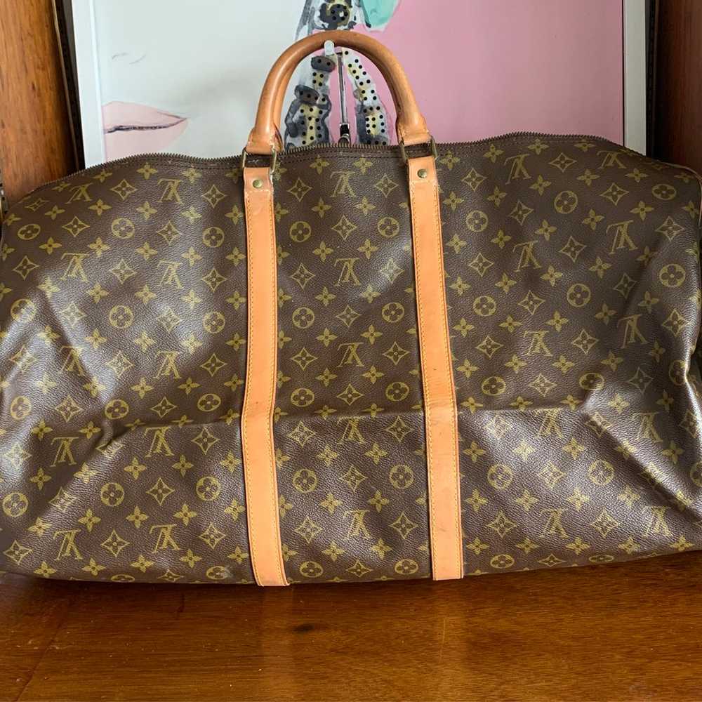 Auth Louis Vuitton Keepall 60 Travel Bag - image 2