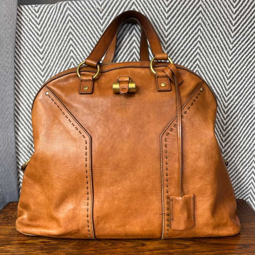 Yves Saint Laurent vintage weekender leather tote - image 1